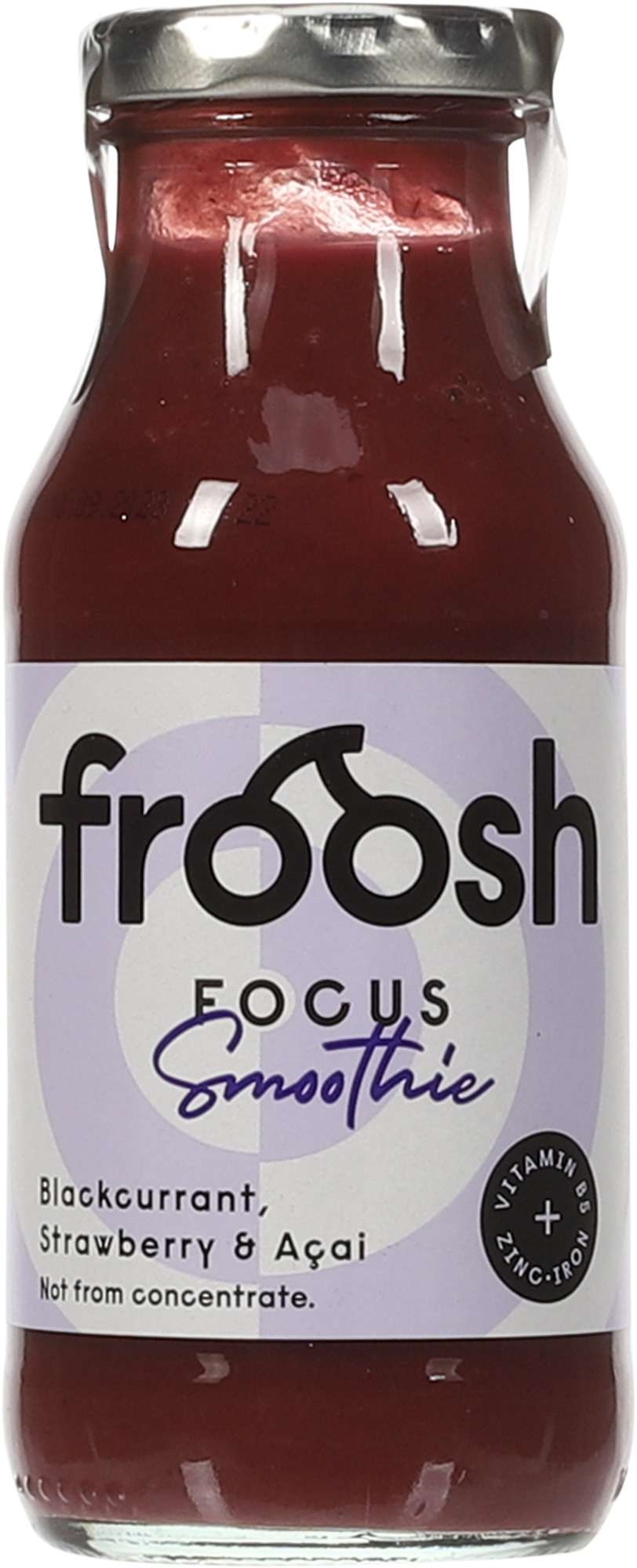 Focus smoothie solbær, jordbær & acai  250ml