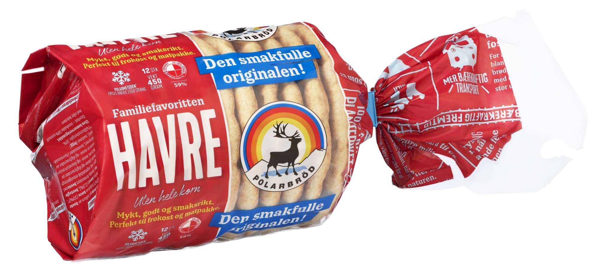 Polarbrød havre 12pk    450g