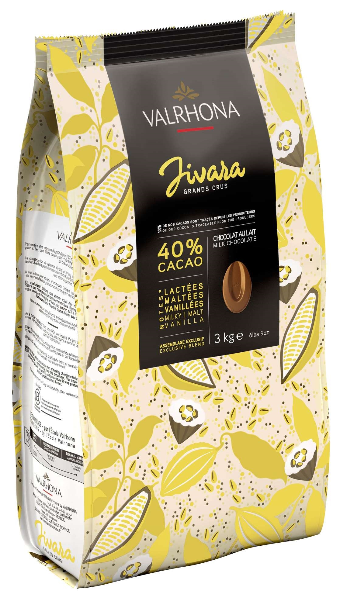 Chocolate milk jivara 40%   3kg