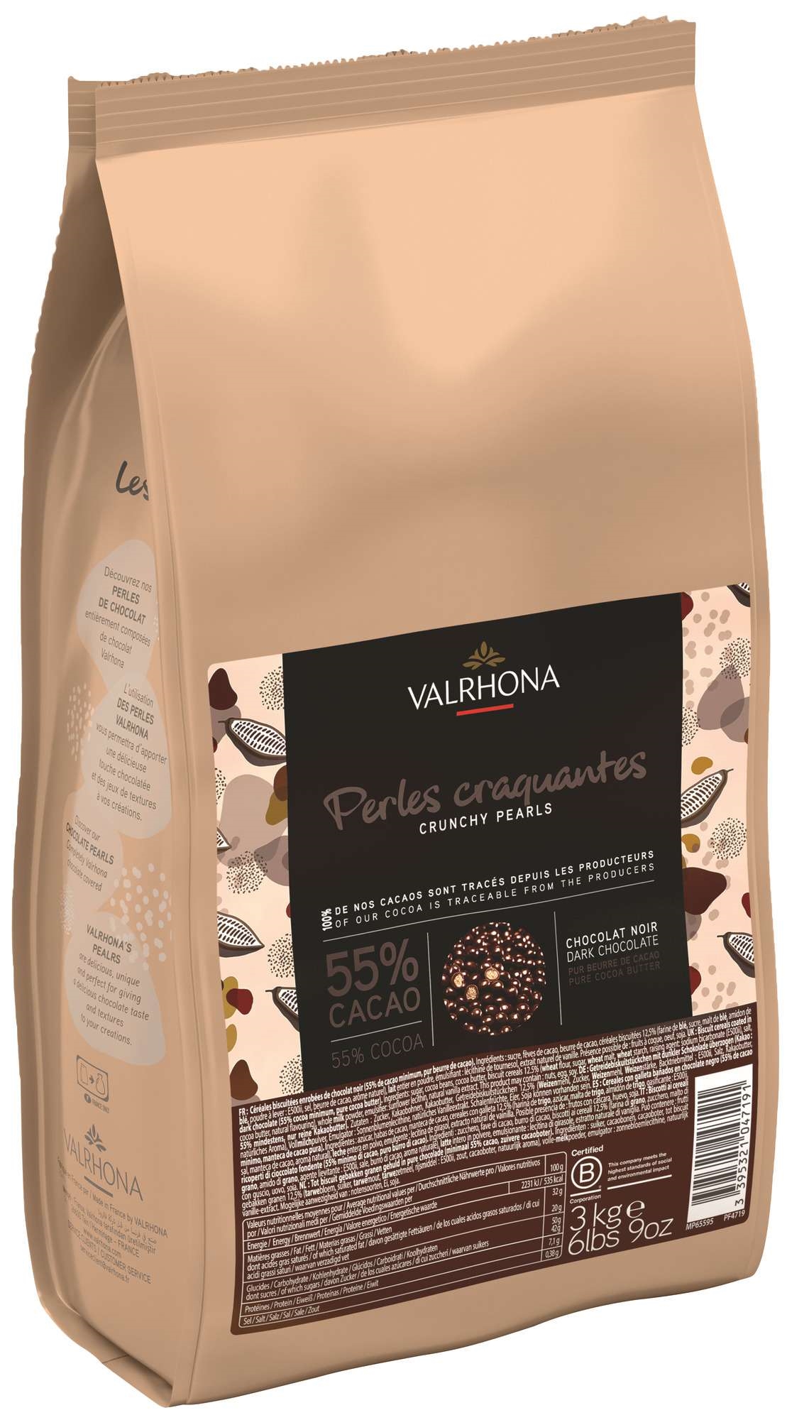 Dark chocolate pearl crunchy   3kg