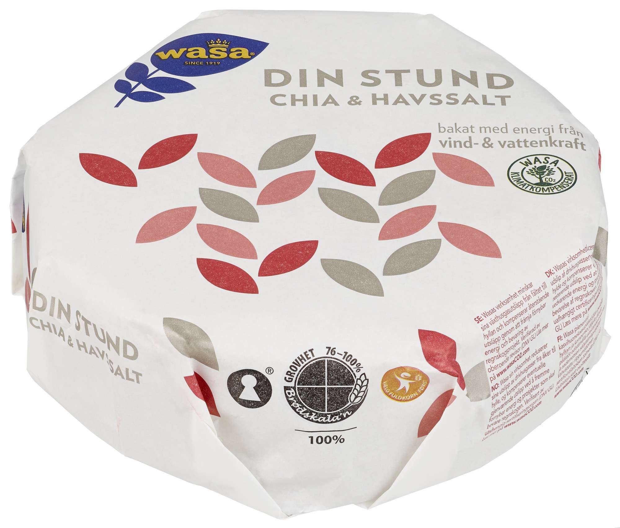 Crispbread din stund chia&havsalt   260g