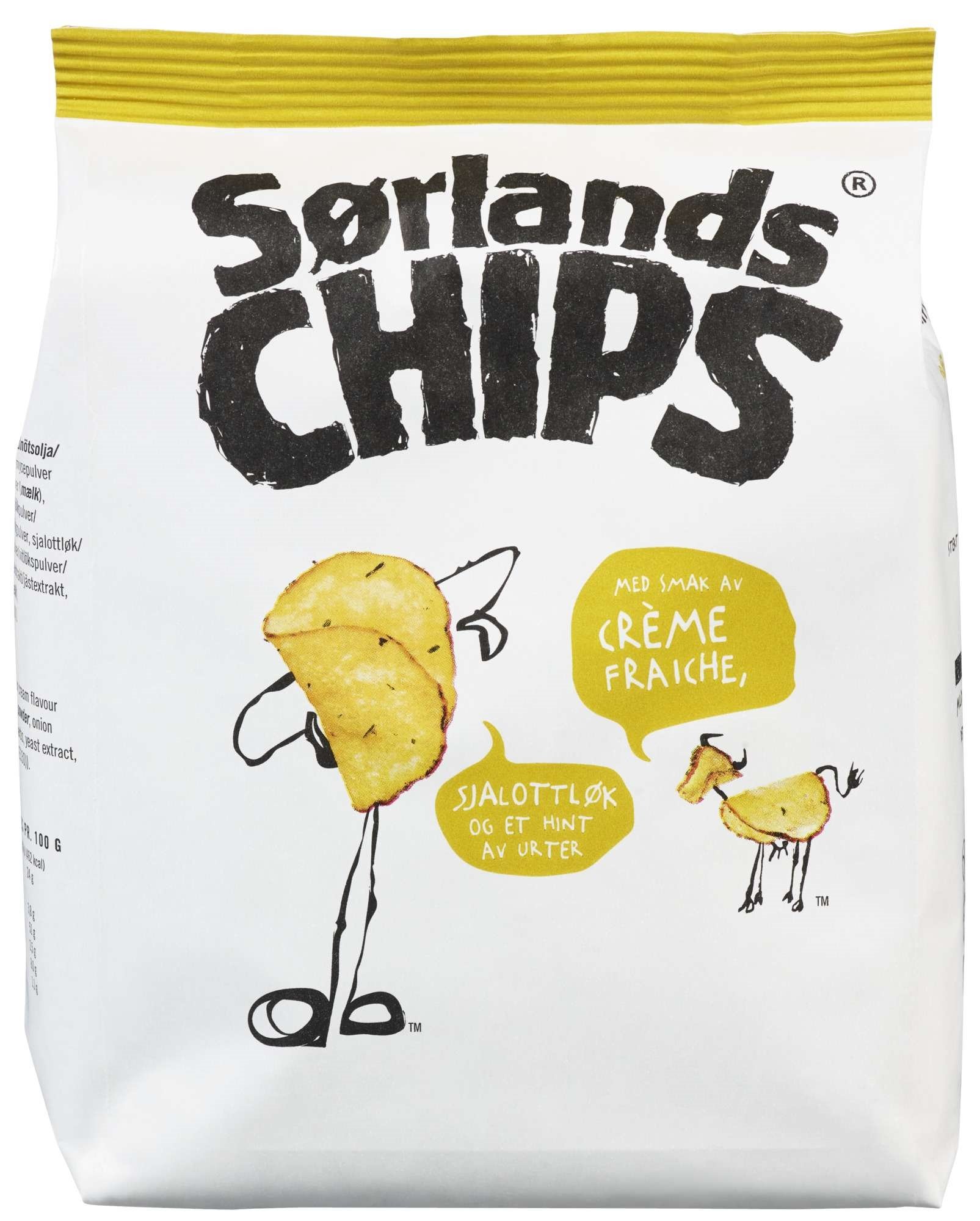 Sørlandschips creme fraiche 100g