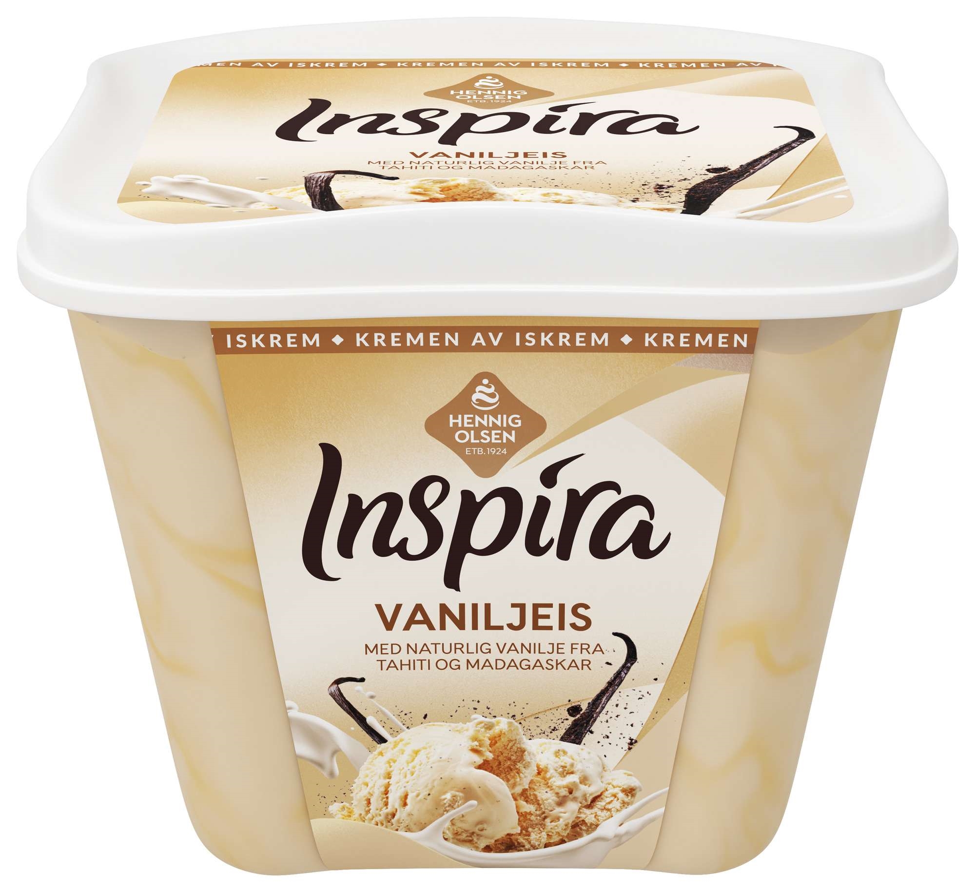 Inspira vanilje fløteis 0,9l