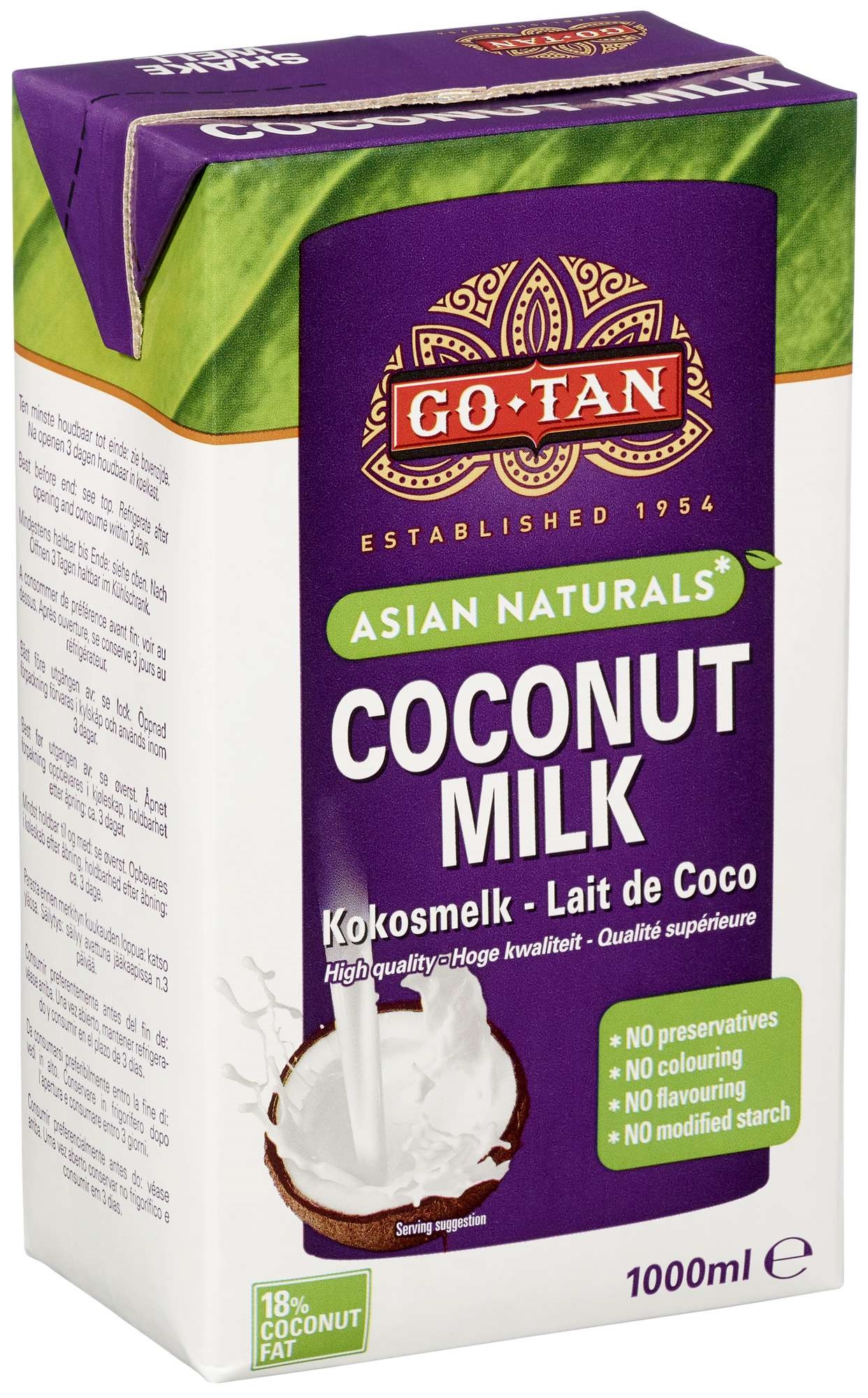 Coconut milk 75%         1l