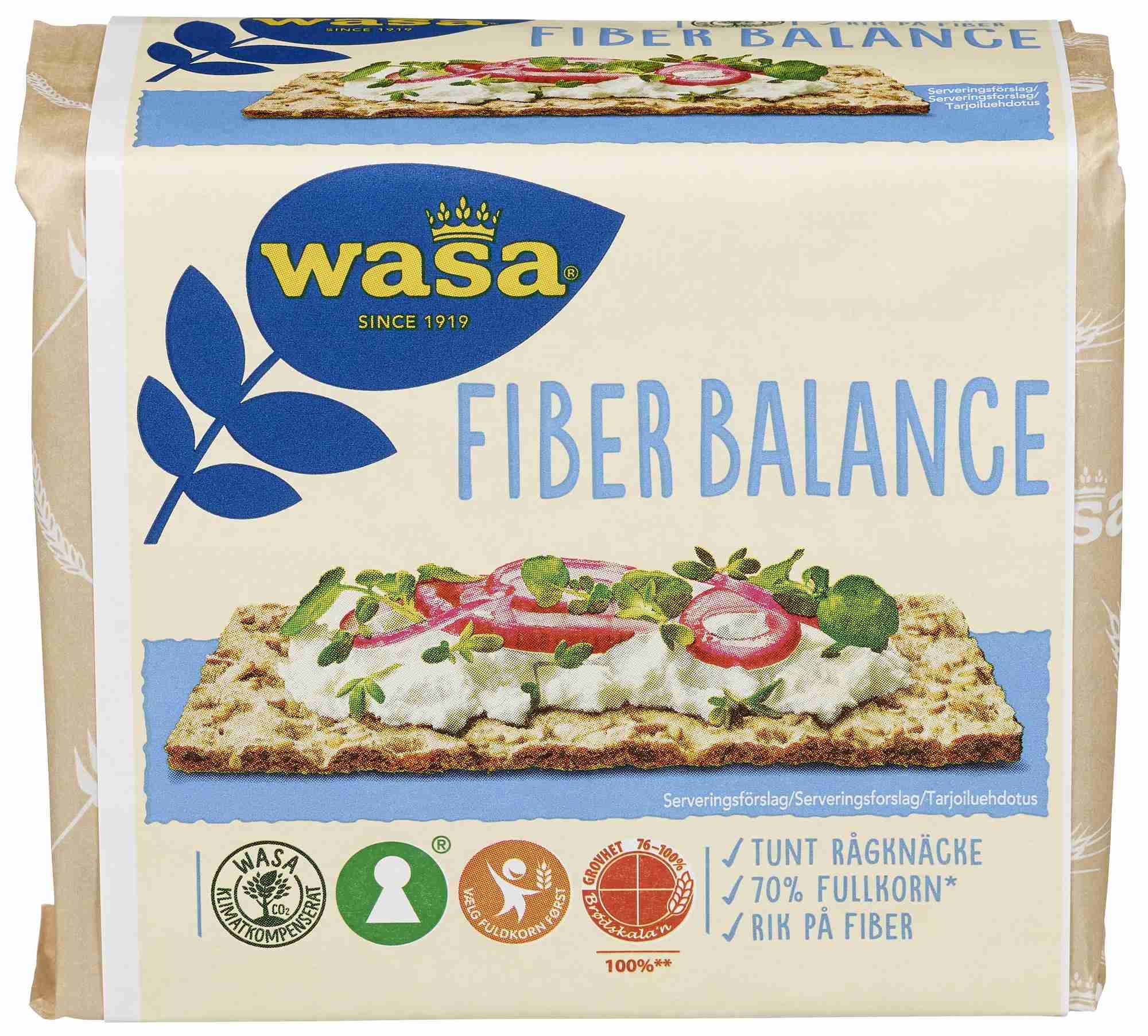 Crispbread wasa fiber balance