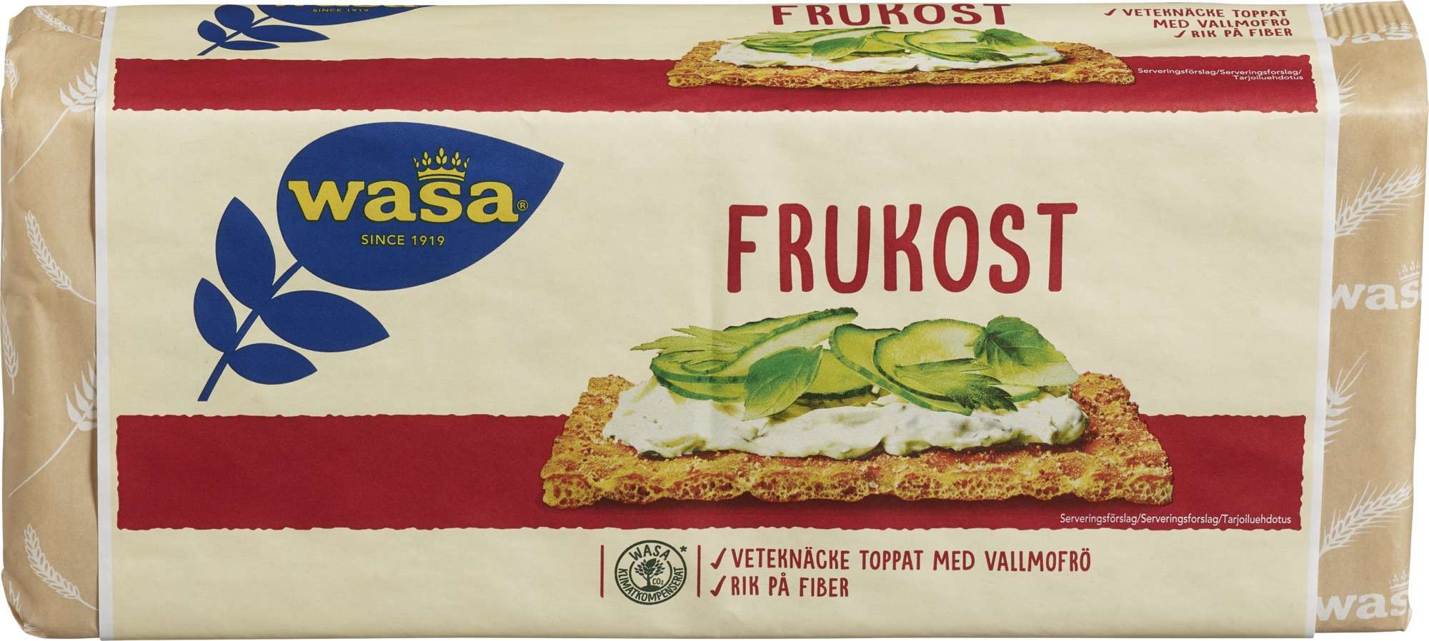 Wasa frukost knekkebrød øko. 12pk   480g