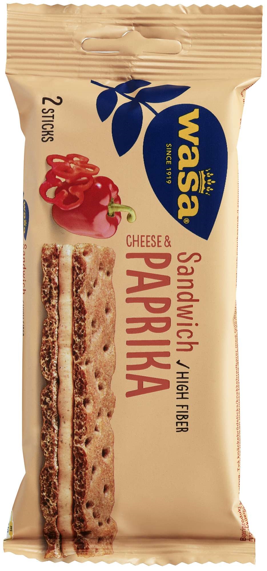 Wasa sandwich cheese&capsicum  37g