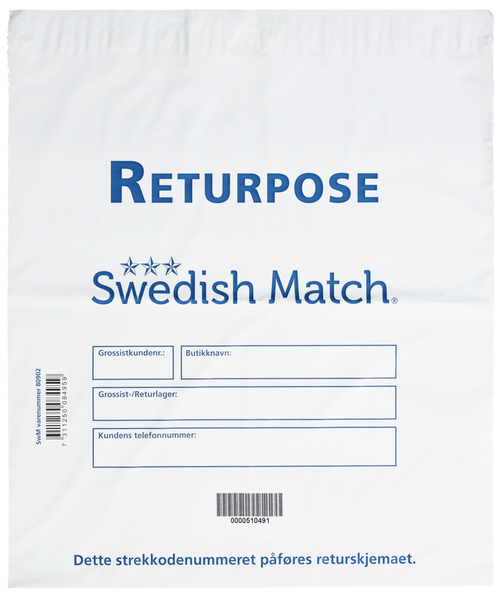 Retur bag swedish match