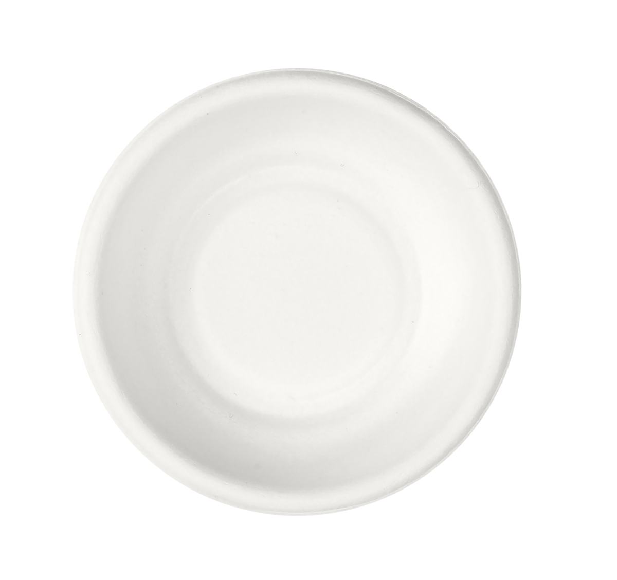 Demotallerken bagasse hvit 77x15mm   100stk