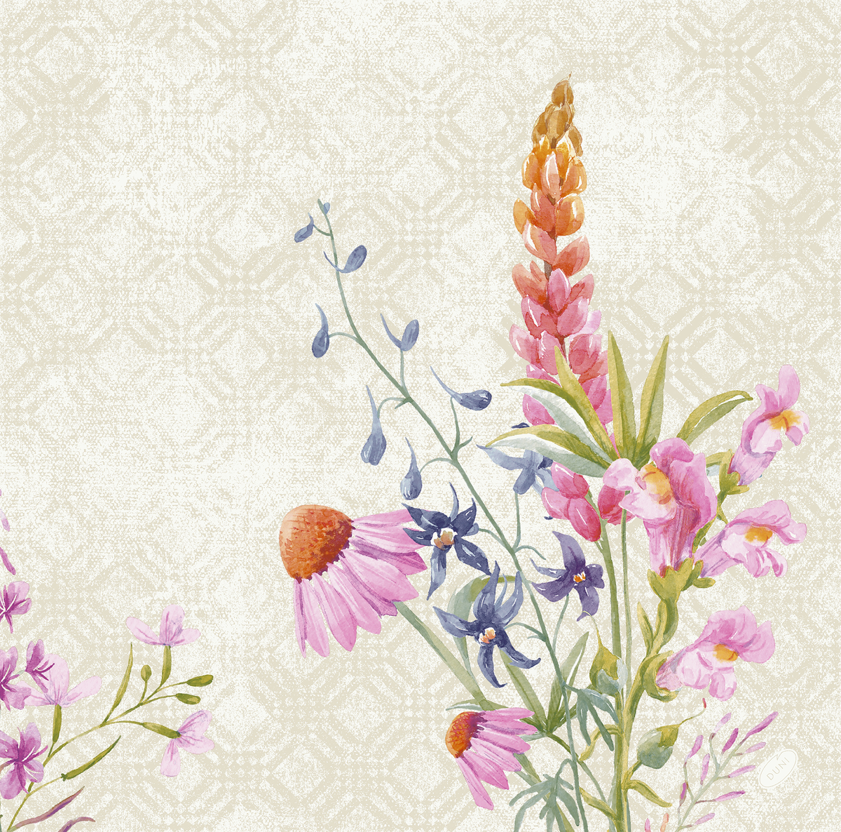 Serviett dunisoft 40cm floret 60stk
