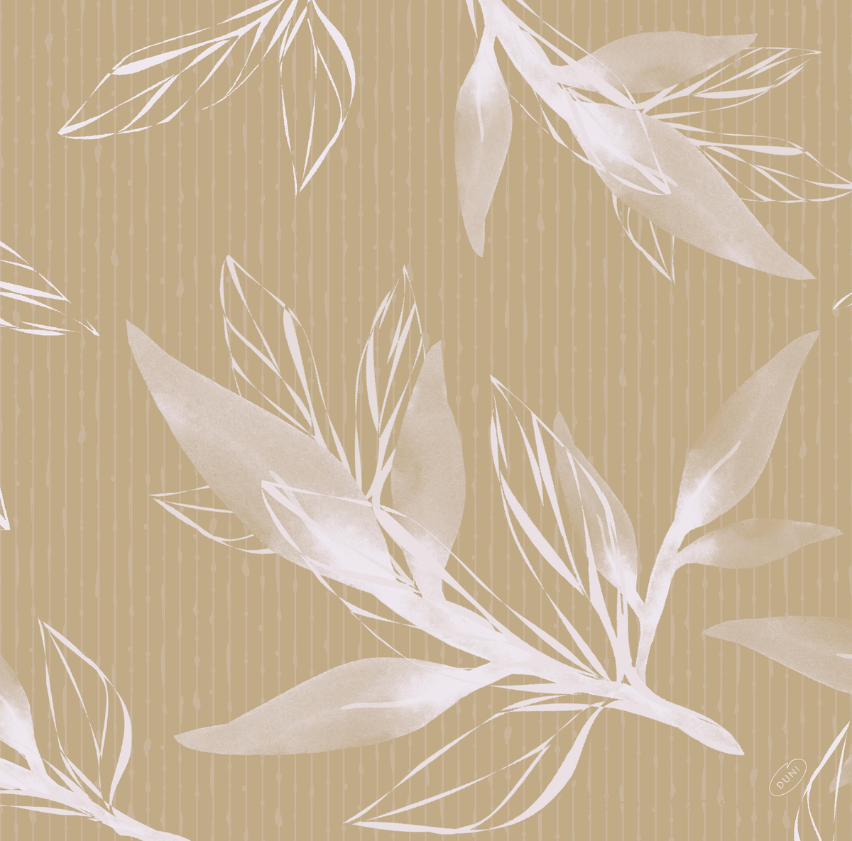 Serviett dunisoft 40cm eco leaves 60stk