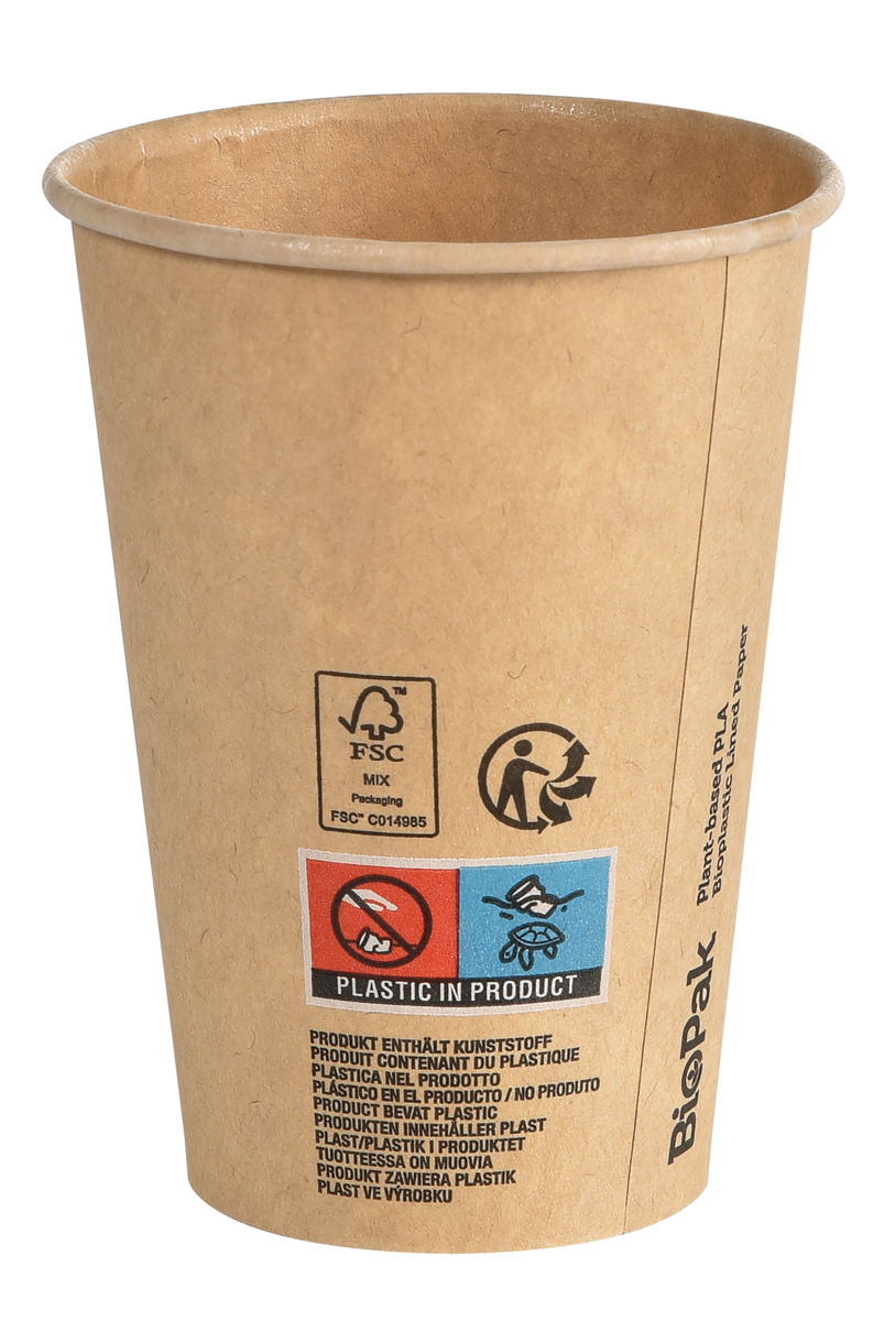 Beaker paper/pla 21cl brown  50pce