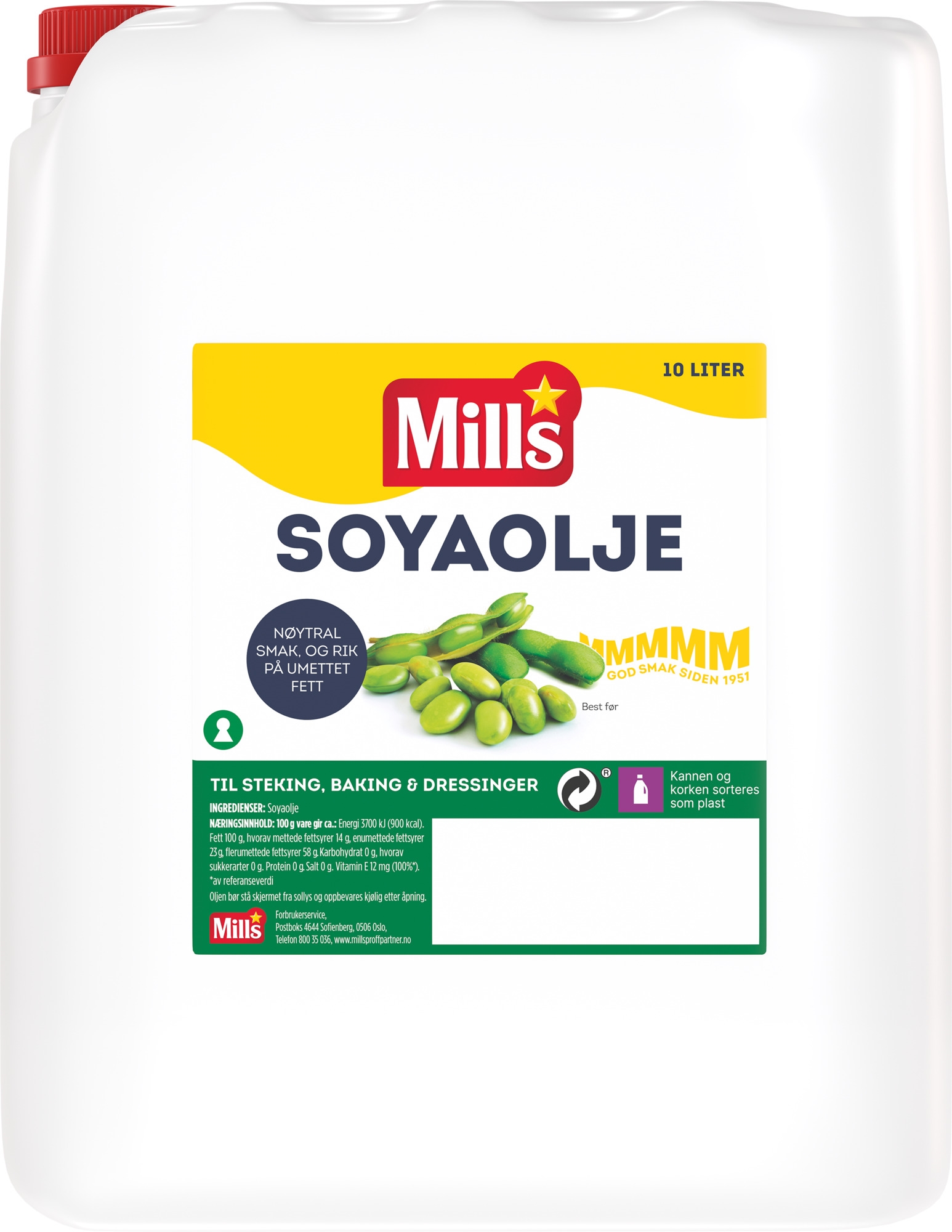 Soyaolje, kanne   10l