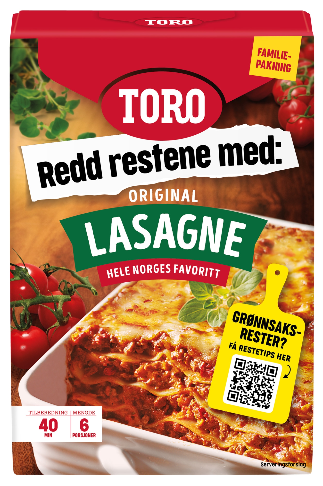 Lasagne fampakke 1pk 320g