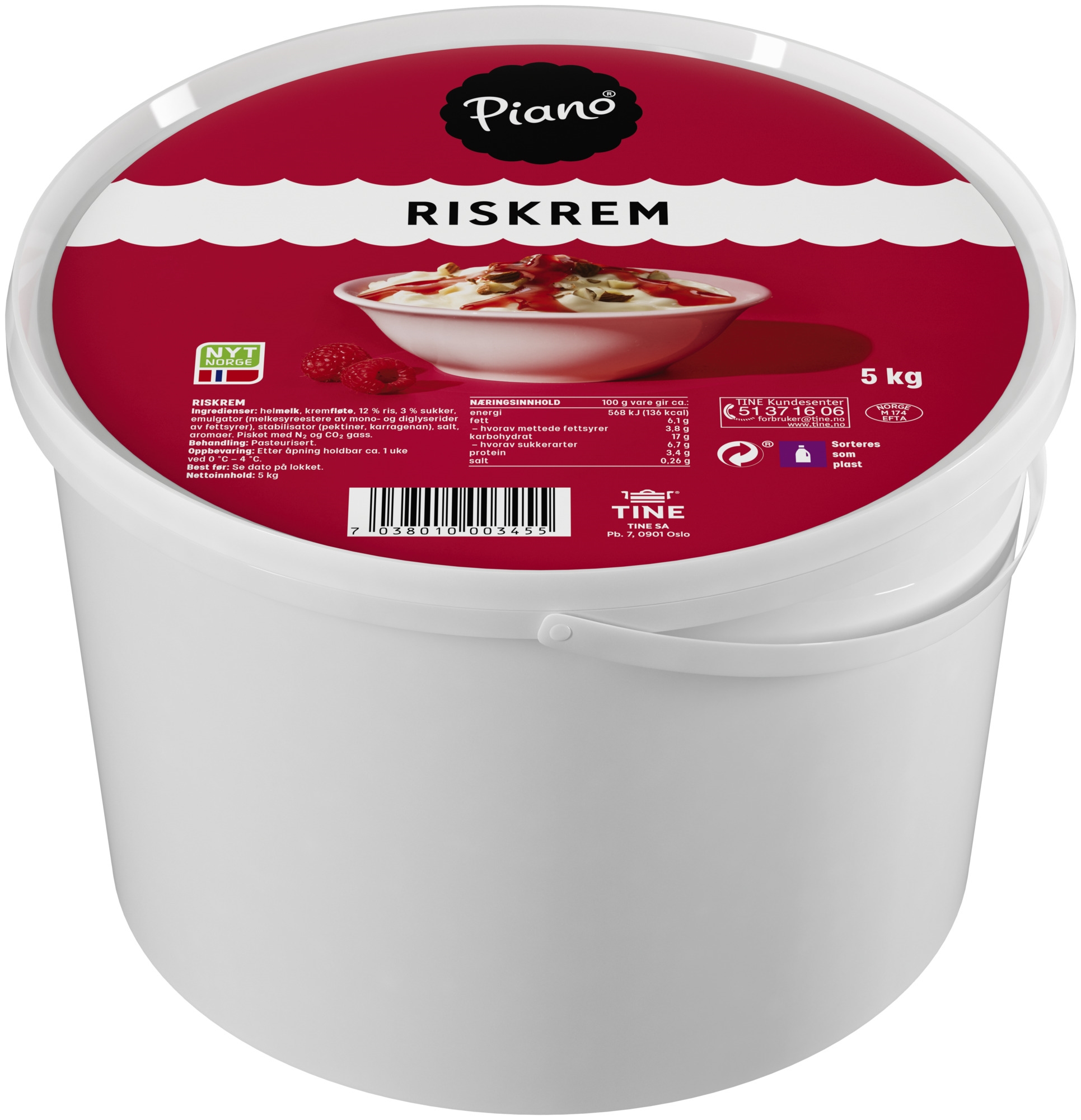 Piano riskrem 5kg