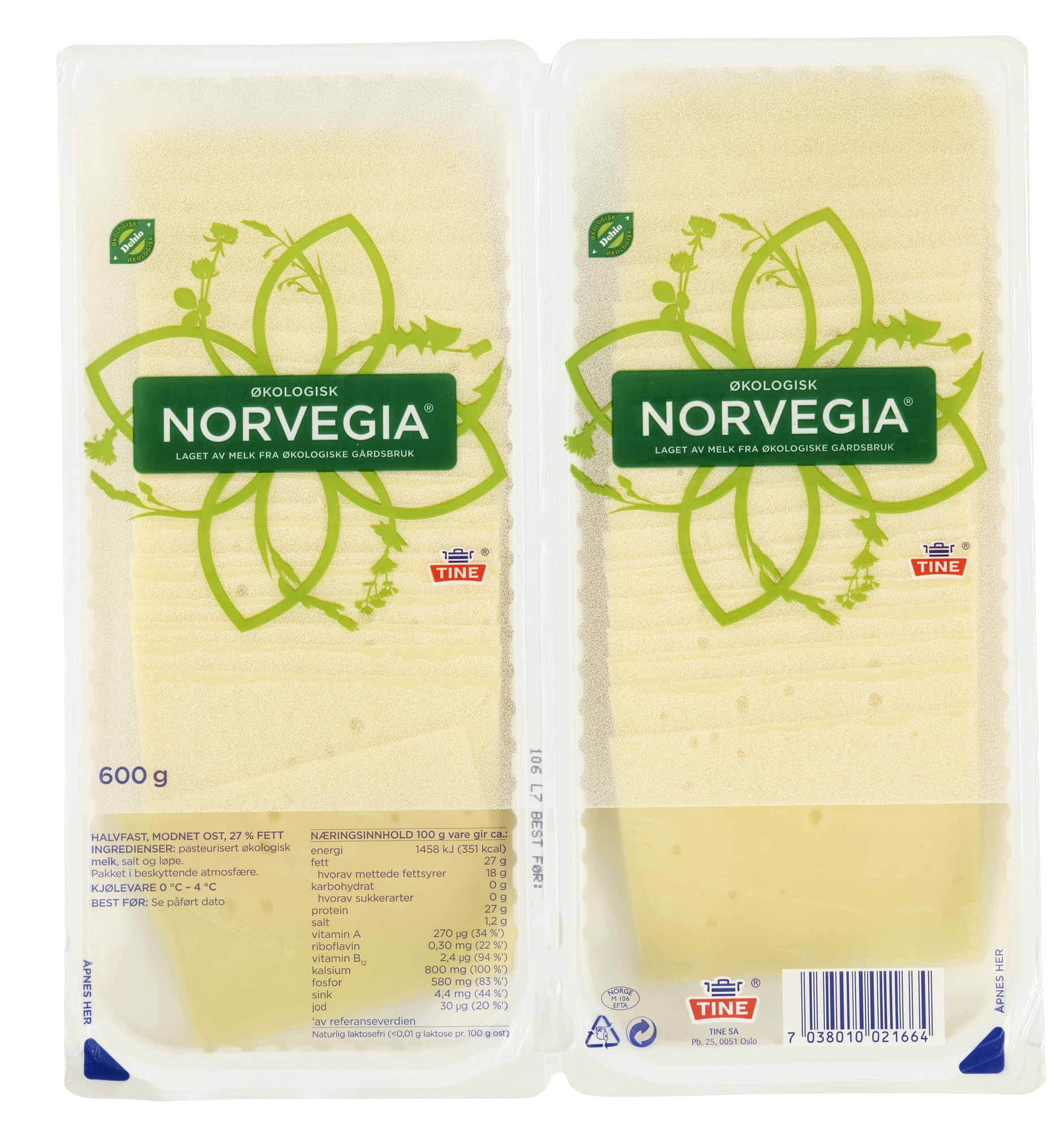 Norvegia hotellbrett økol.   600g