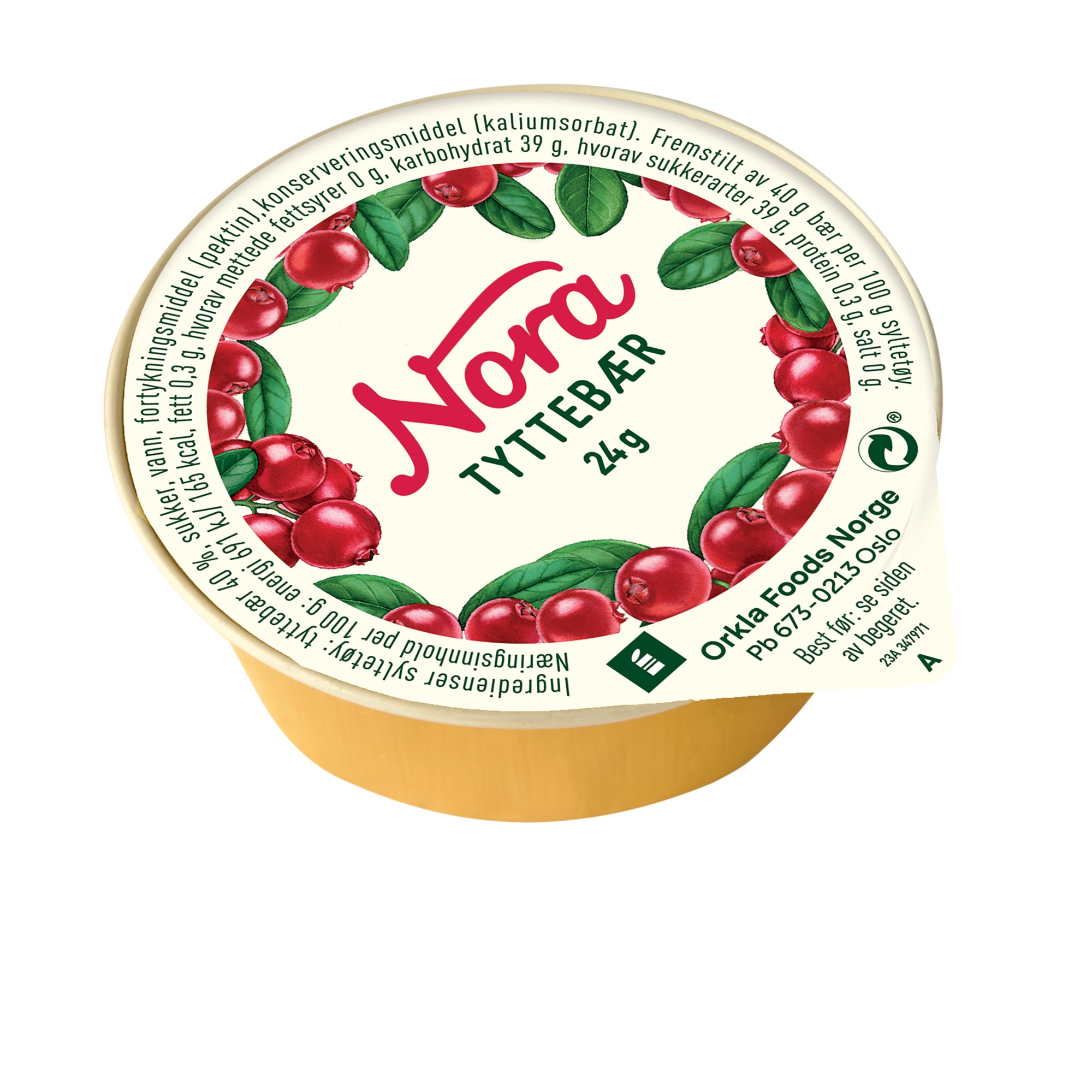 Mountain cranberry jam portions   80x24g