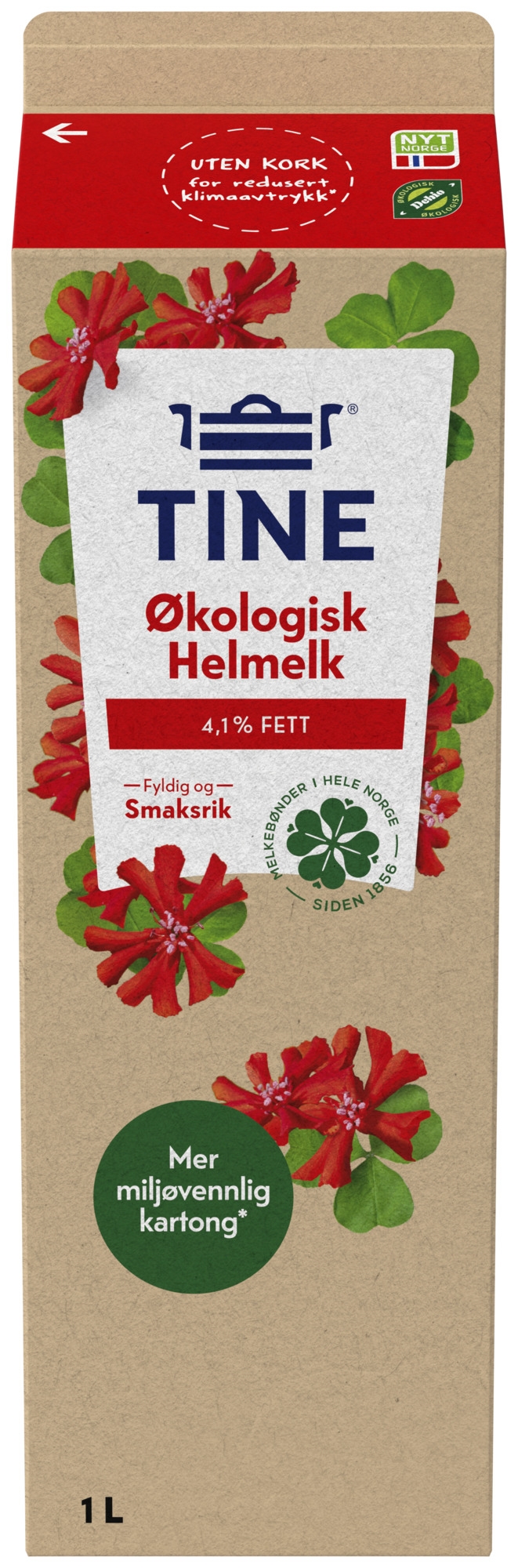 Tinemelk hel økol. 1l