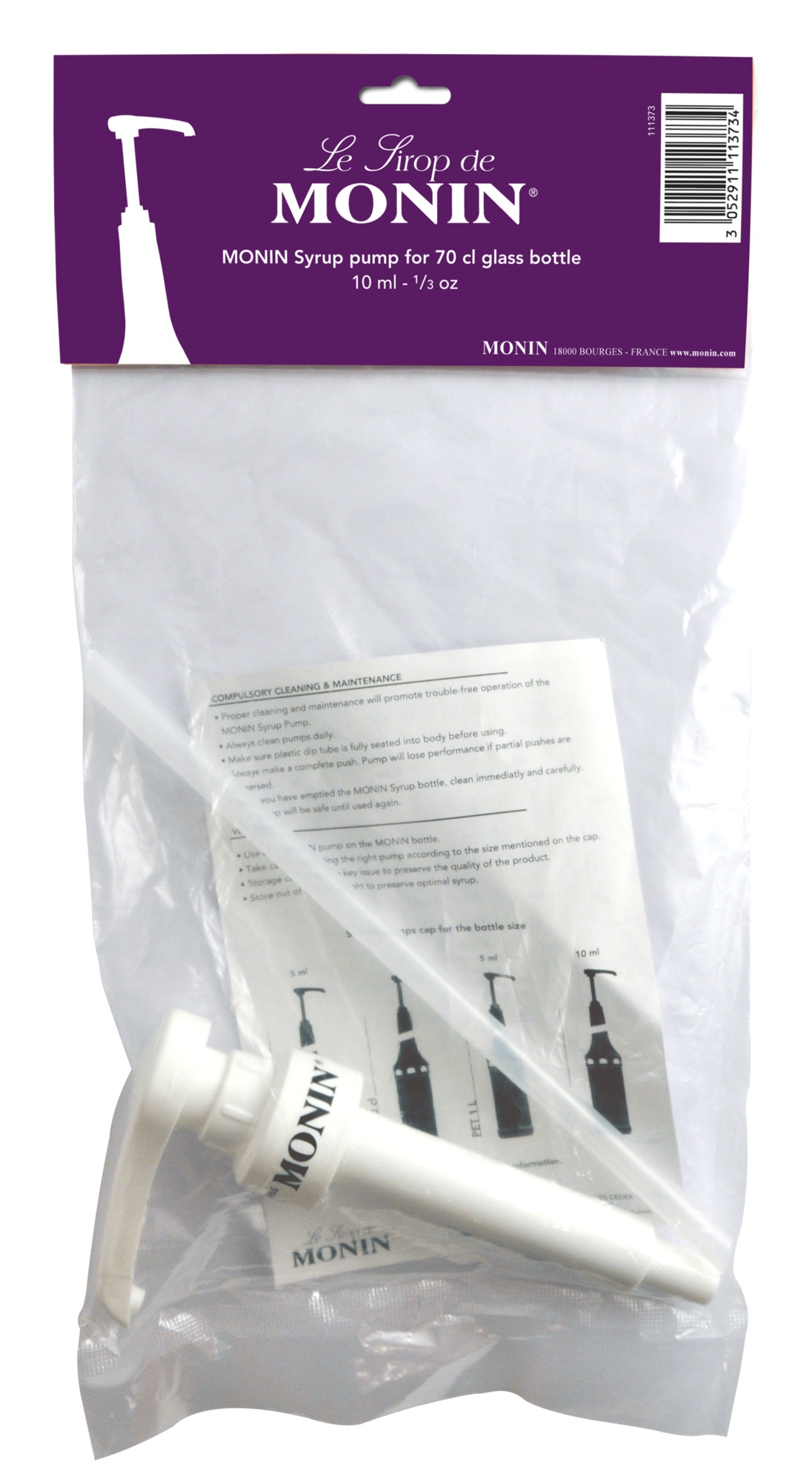Monin pumpe sirup 10ml dosering 70cl stk