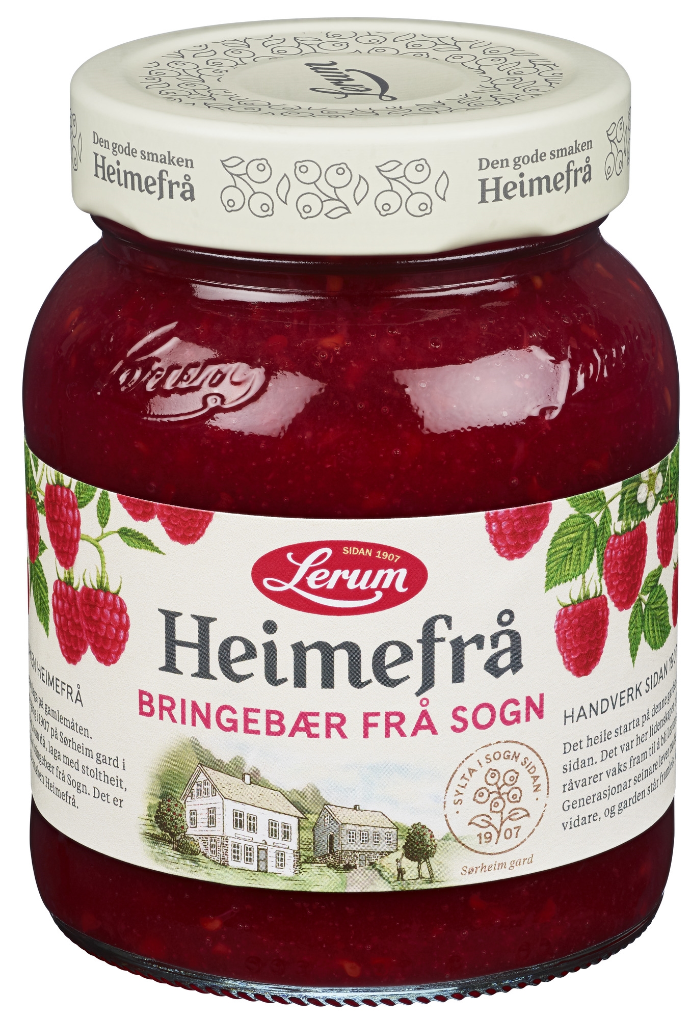 Lerum bringebær heimefrå   380g