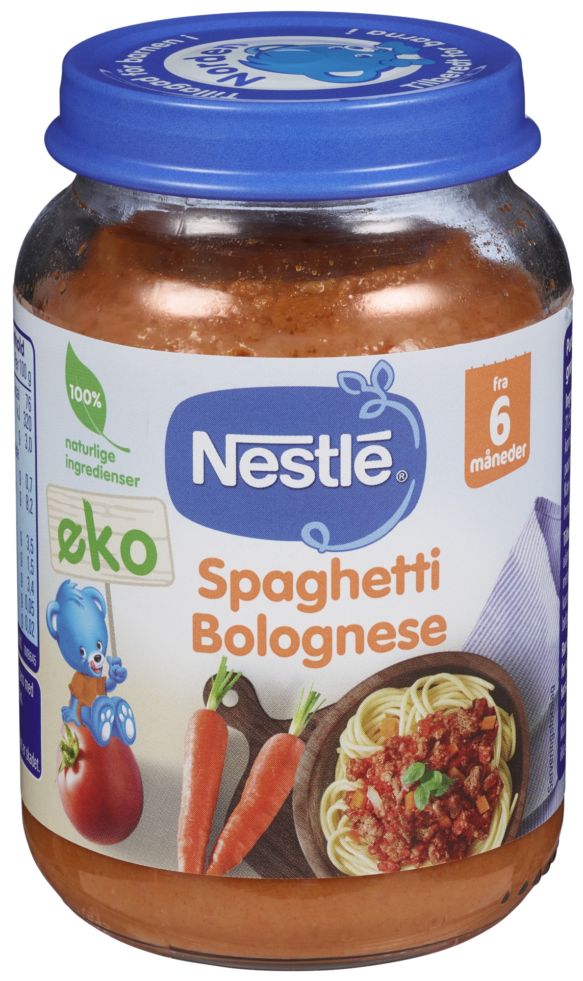 Naturnes spagetti bolognese 6m økol. 190g