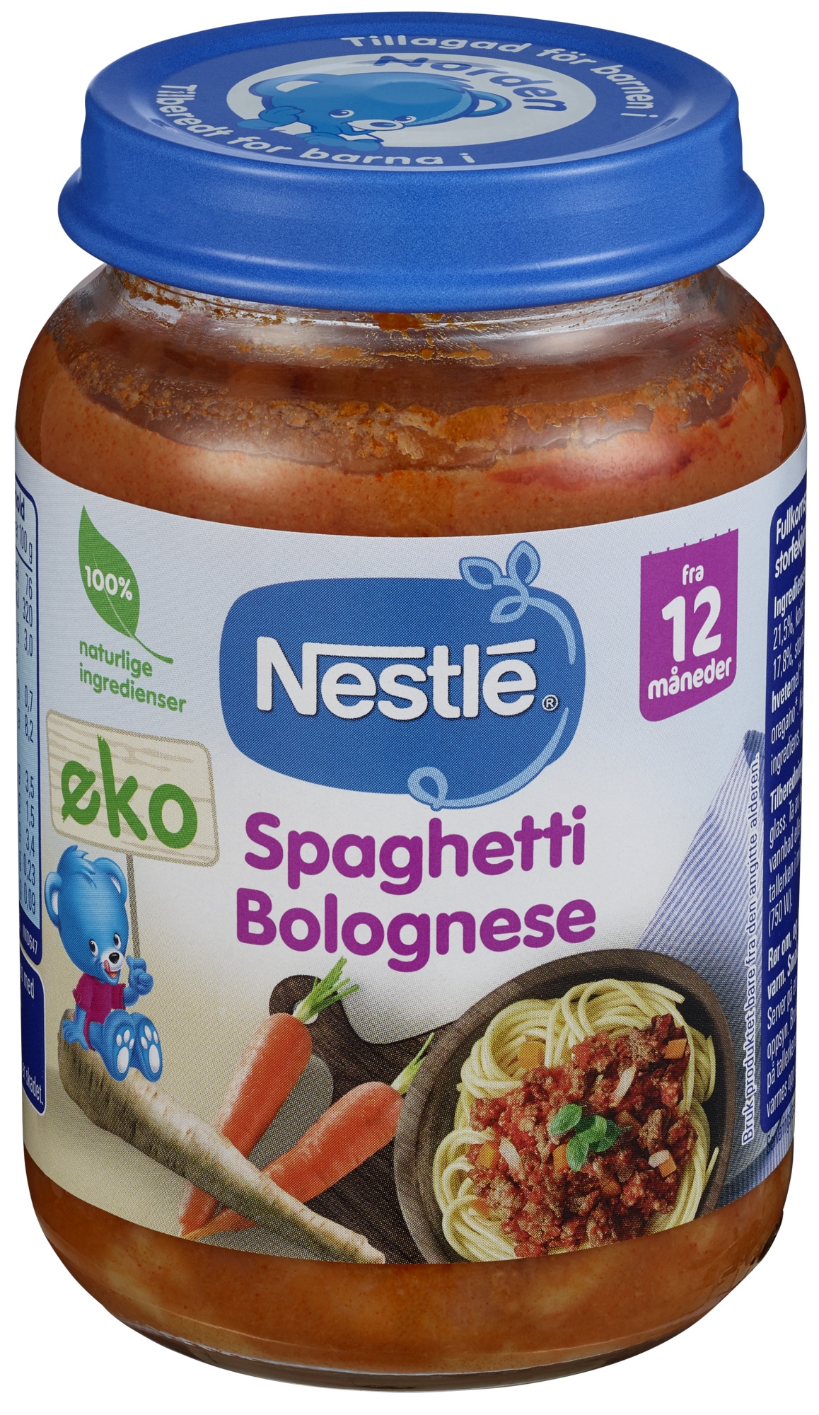 Spagetti bolognese 12m økol. 190g