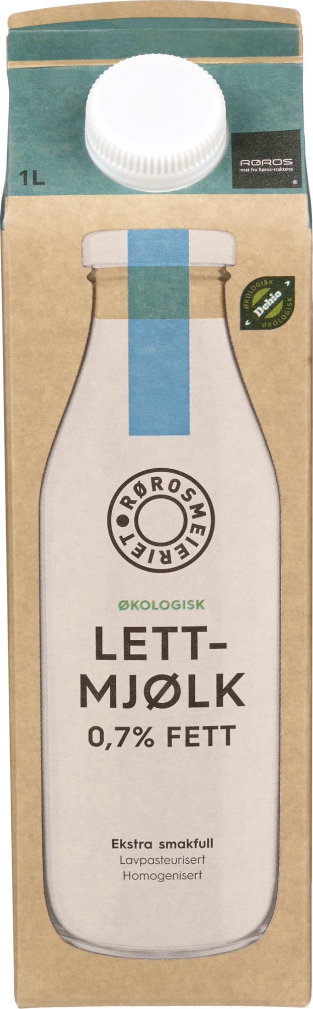 Lettmjølk 0,7% fett økol. 1l