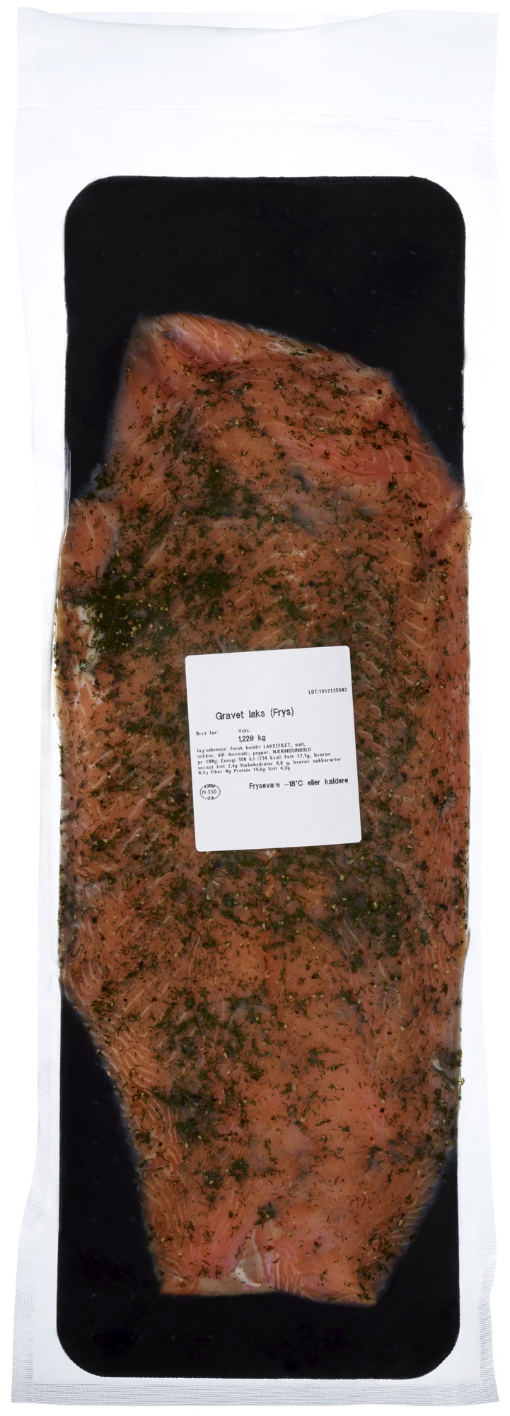 Gravet laks helside skivet frys 5x1kg  kg