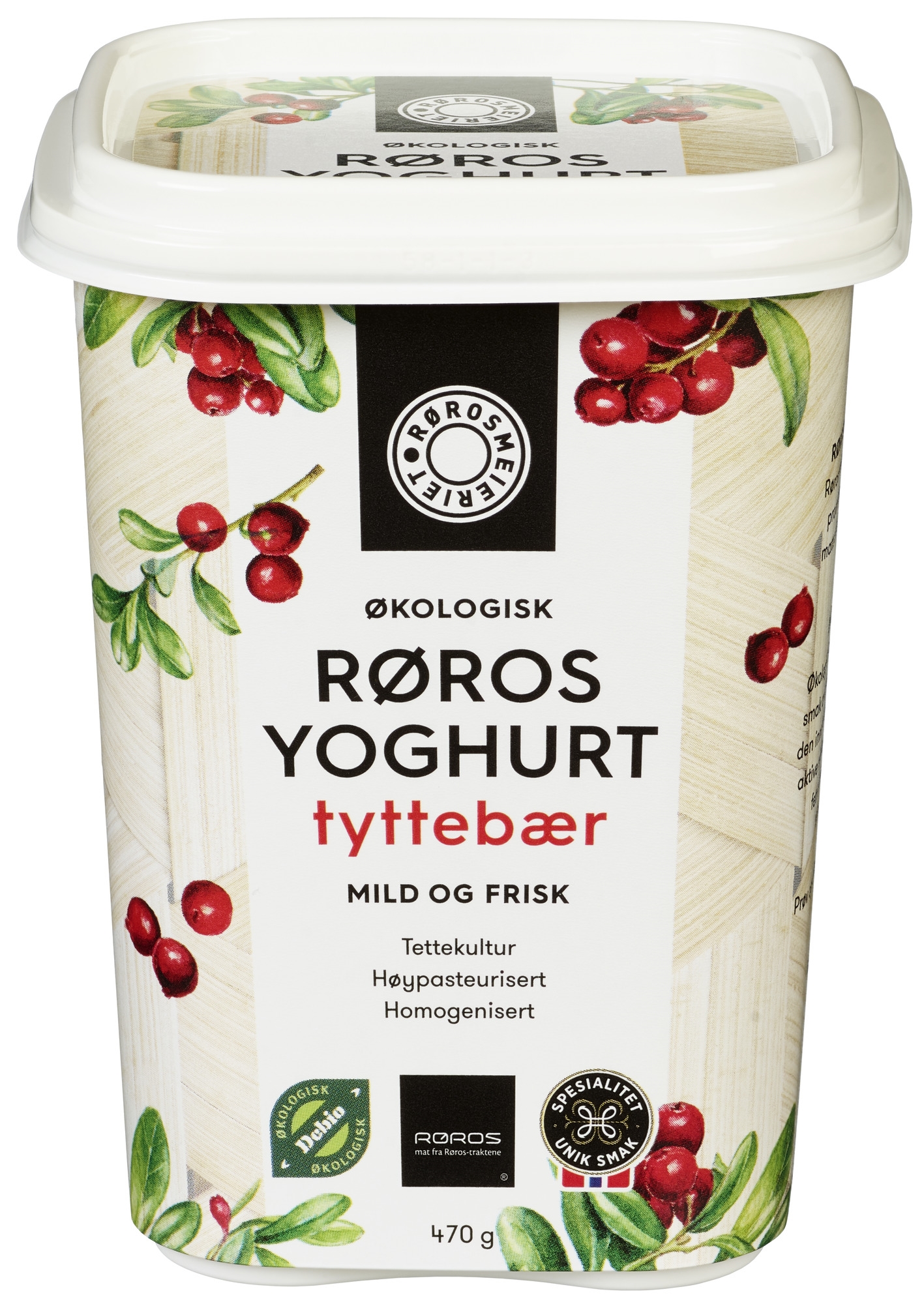 Ecological røros yoghurt cranberry   470g