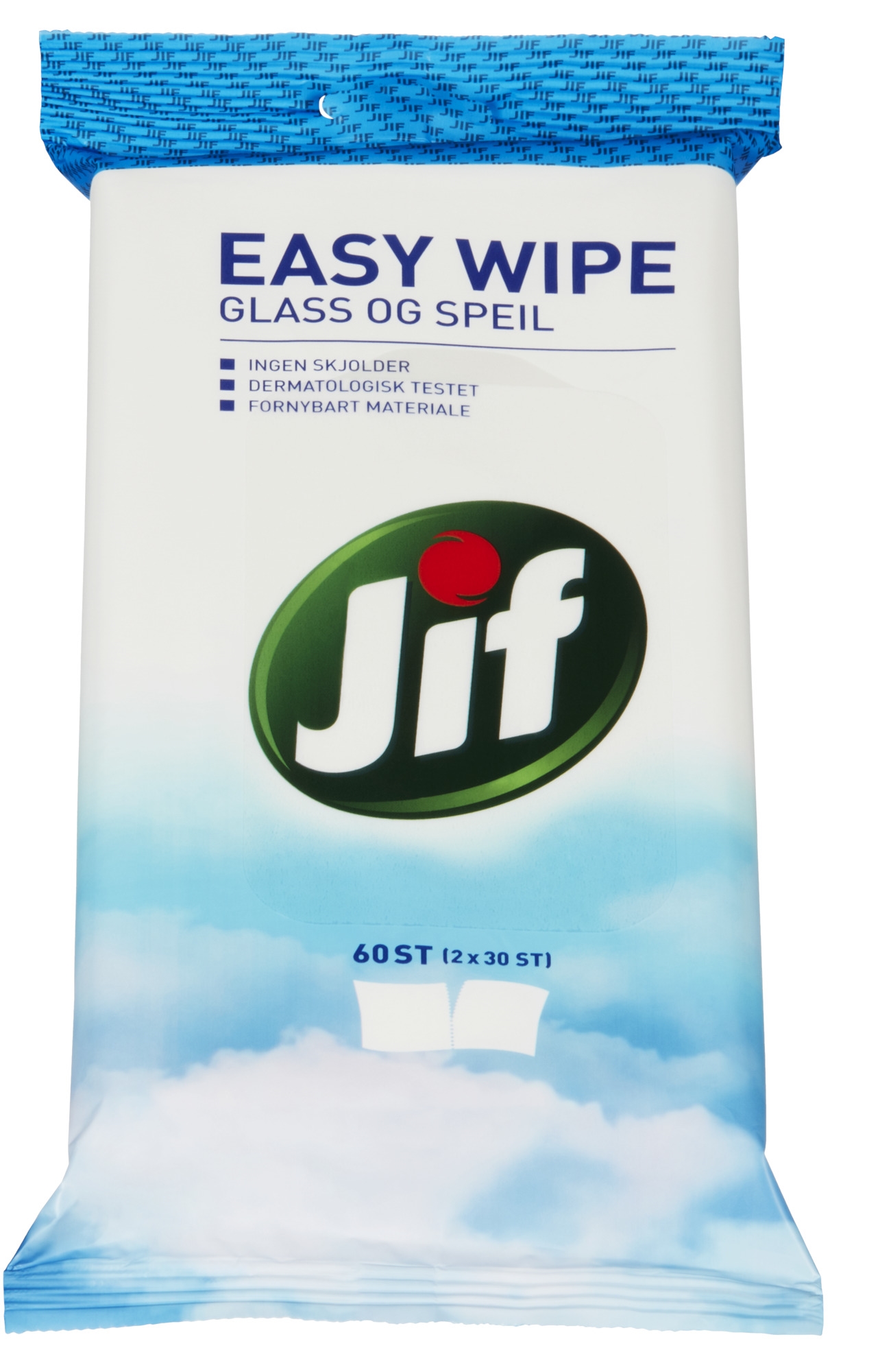 Jif easy wipe glass og speil 60stk