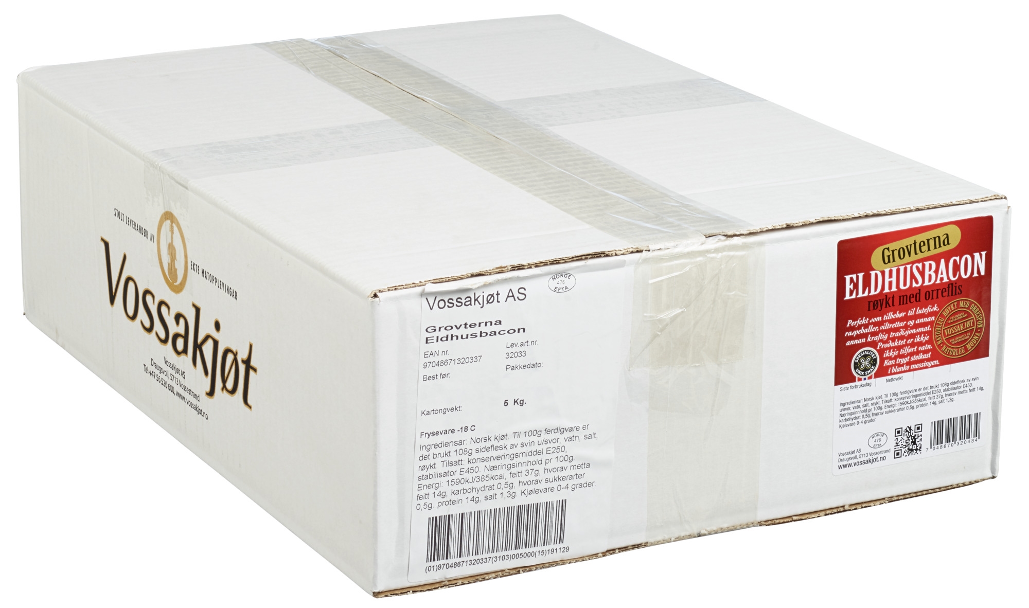 Grovterna eldhusbacon shh ca.5kg  kg
