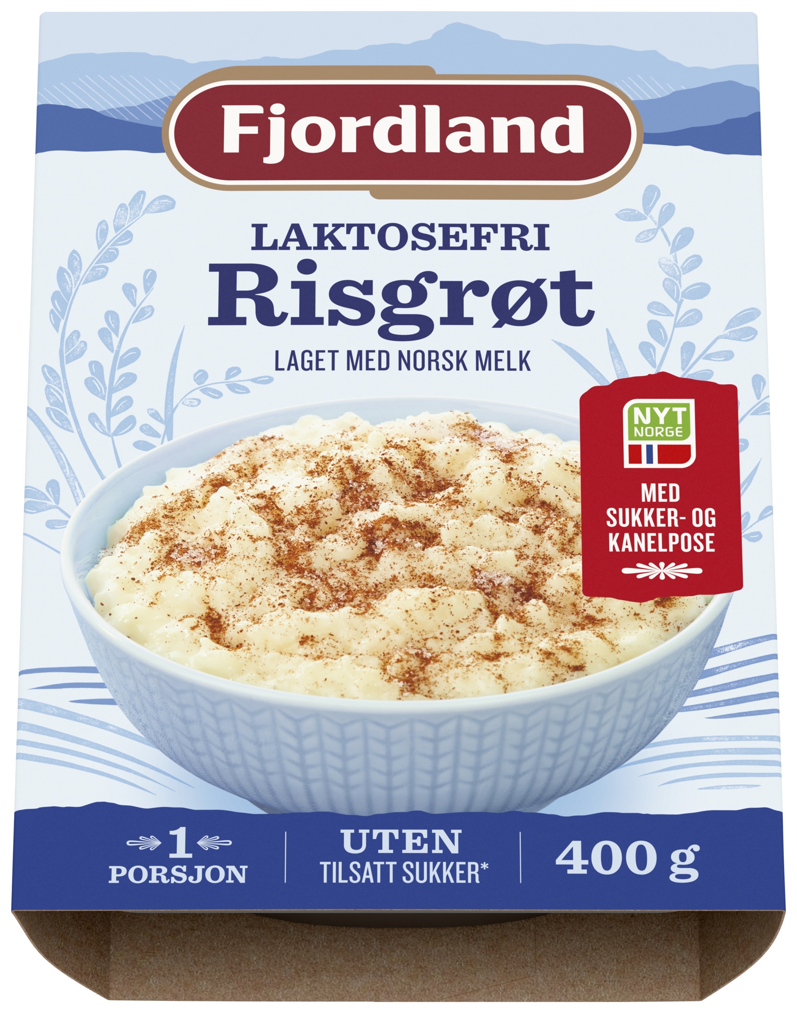 Risgrøt (rice porridge) w/sugar and cinnamon bag lactose fre