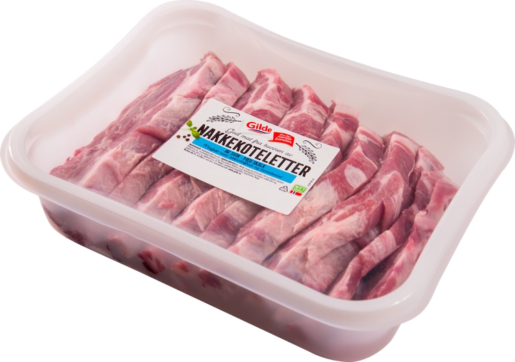 Nakkekoteletter av svin m/skalk ca.2kg kg