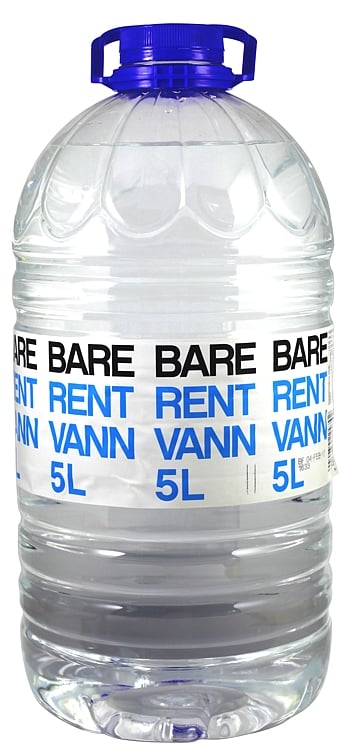 Water, bare rent vann, 5l