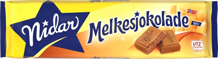 Nidar melkesjokolade 180g