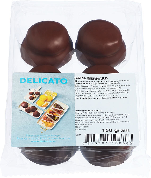 Sara bernard display 6pk 150g