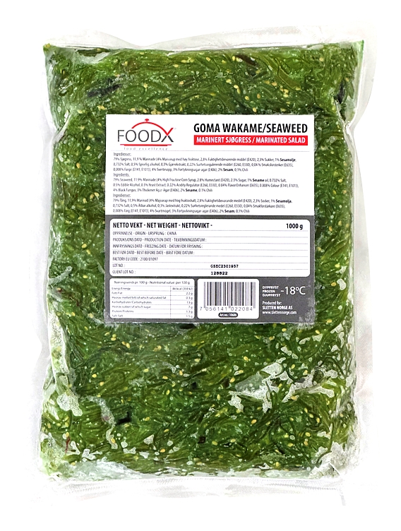 Sushi salat wakame sjøgressalat frossen ec 1kg