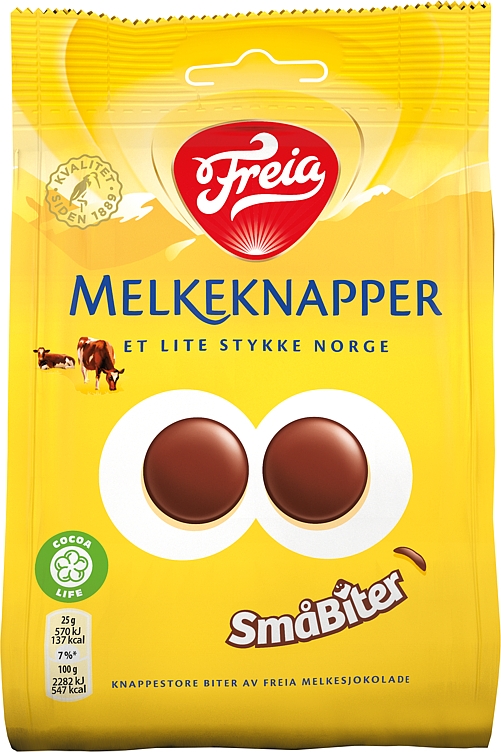 Melkeknapper småbiter pose 145g