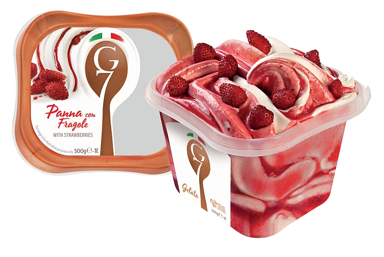 Panna con fragole   1l