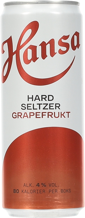 Hansa hard seltzer grapefrukt bx   4%   20x33cl