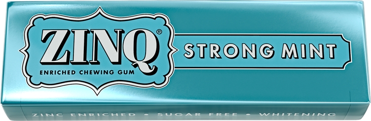 Zinq strong mint sukkerfri tyggegummi m/sink   14g