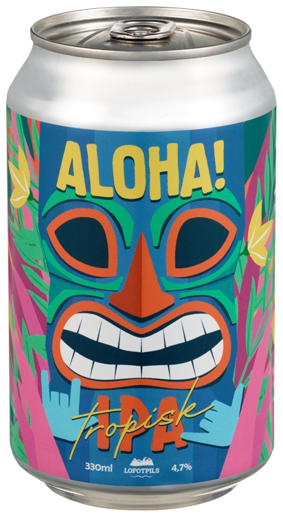 Lofotpils aloha tropisk ipa bx 4,7% 24x33cl