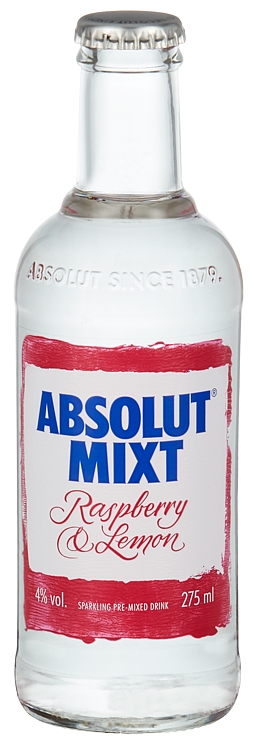 Absolut mixt raspberry & lemon   4%   12x27,5cl