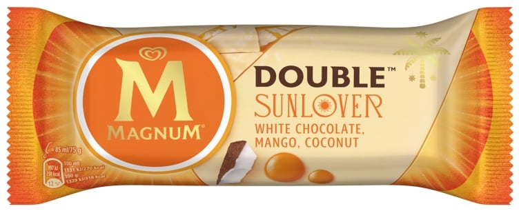 Magnum double sunlover ice cream   85ml