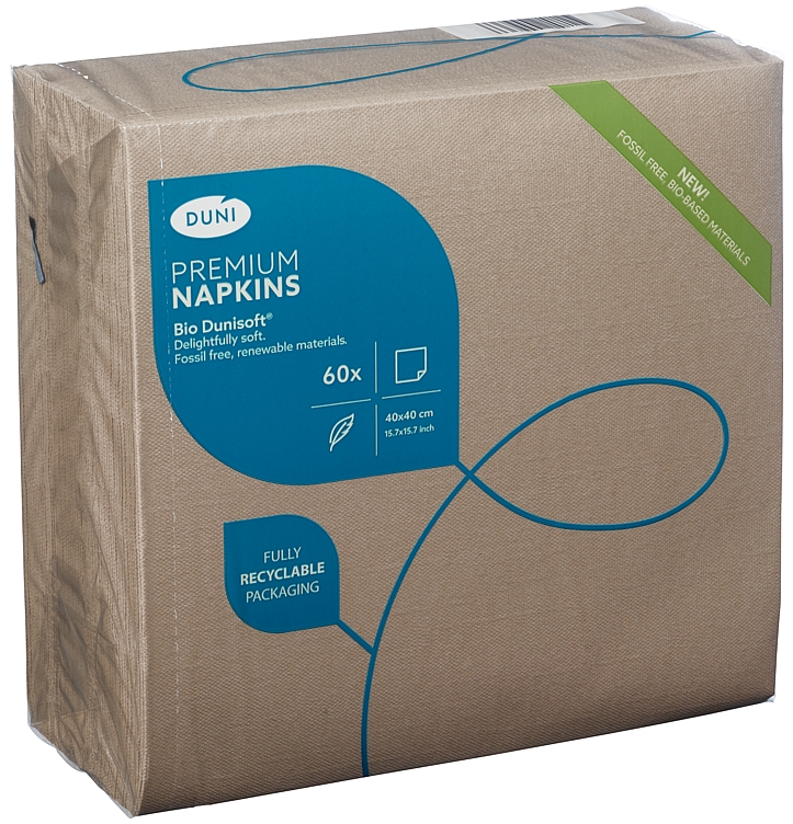 Serviett biodunisoft greige 40cm 60stk