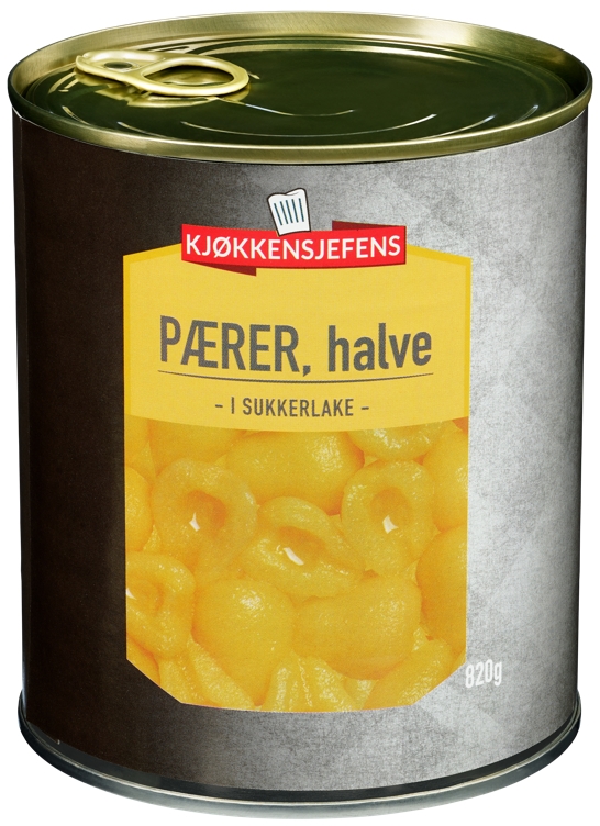 Pærer halve i sukkerlake 820g
