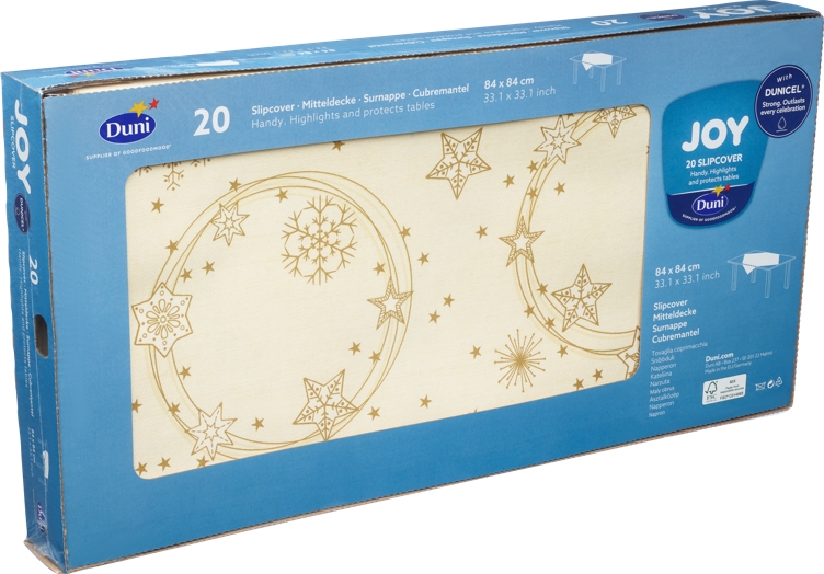 Duk dunicel 84x84cm star shine vanilje  1stk