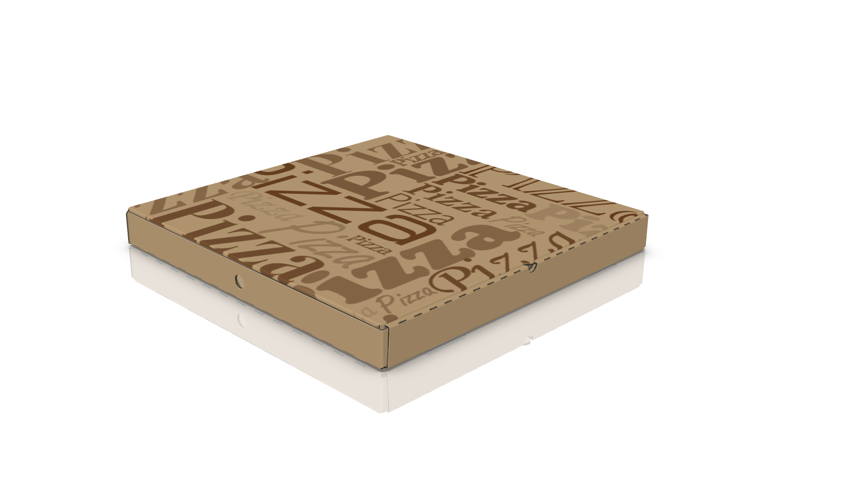 Pizza box brown/white class 24  41cm   pce