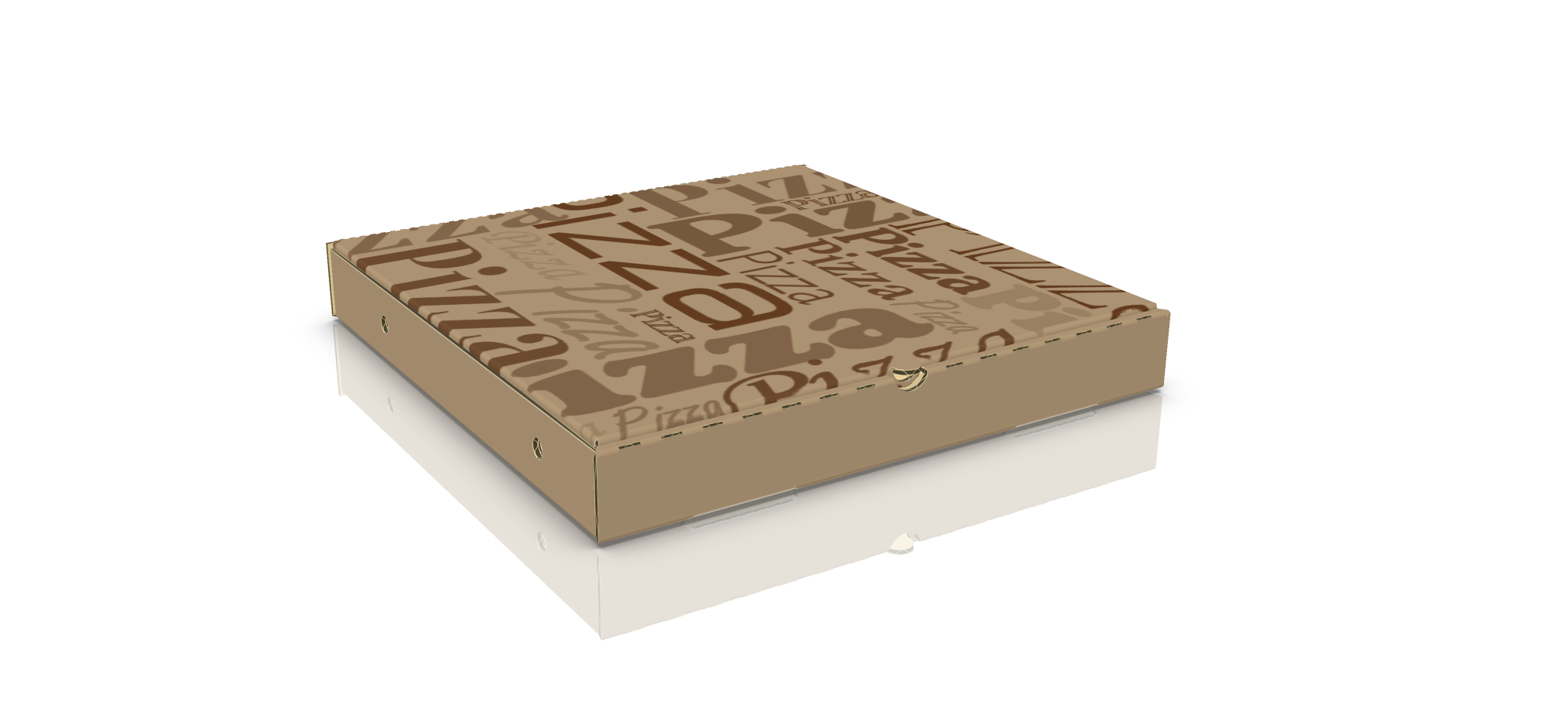 Pizza box brown/white class 24  31cm   pce