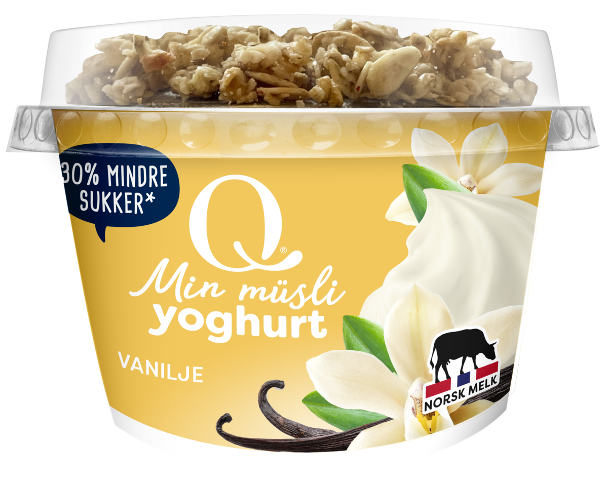Yoghurt min müsli vanilla beaker 165g